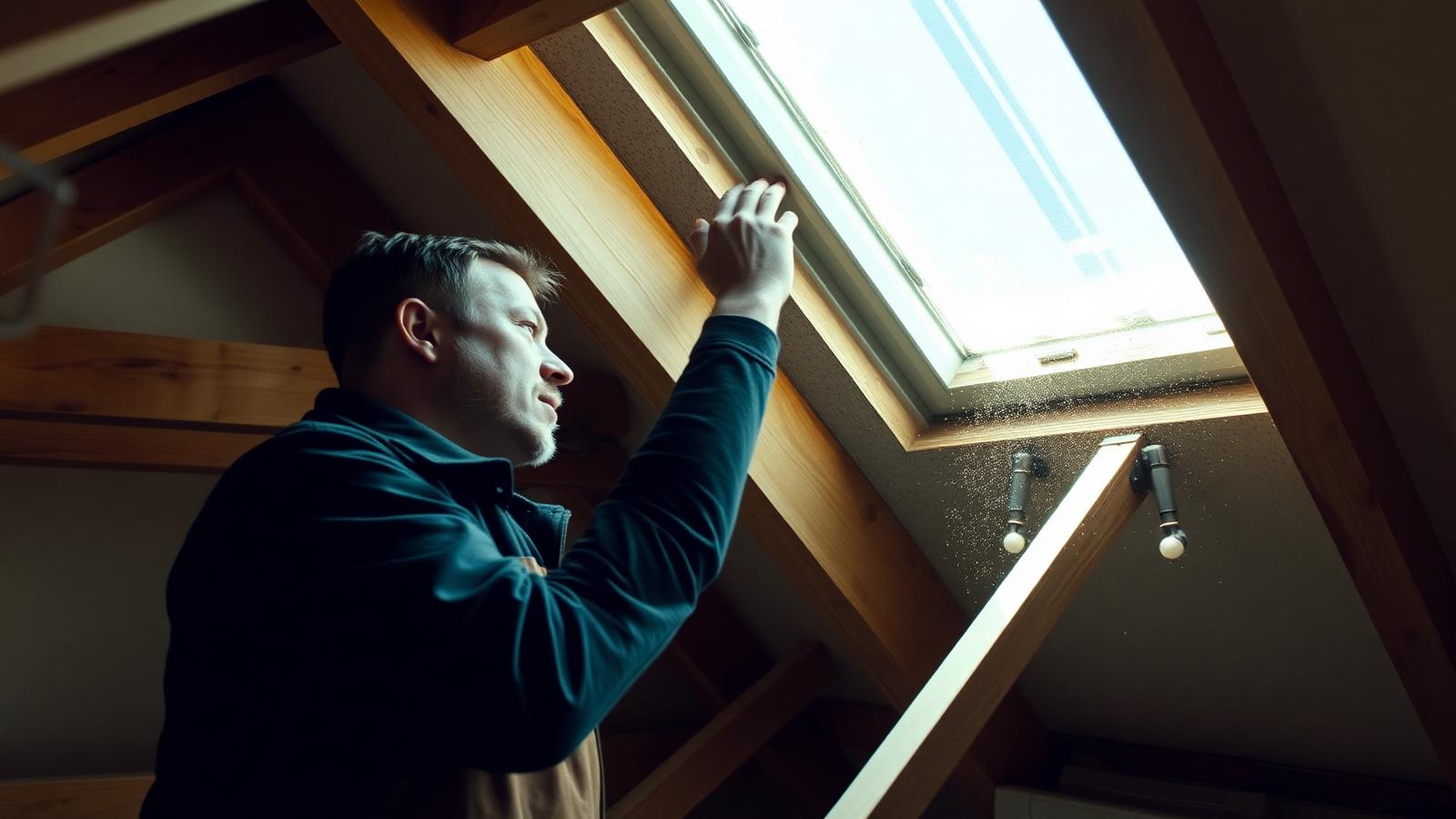 A loft conversion specialist at work on a UK job