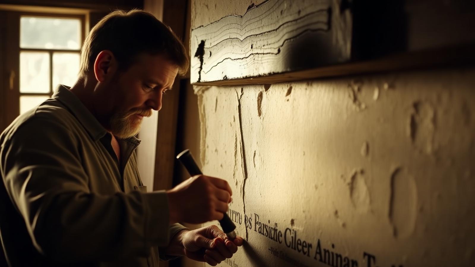 A traditional craftspeople at work on a UK job